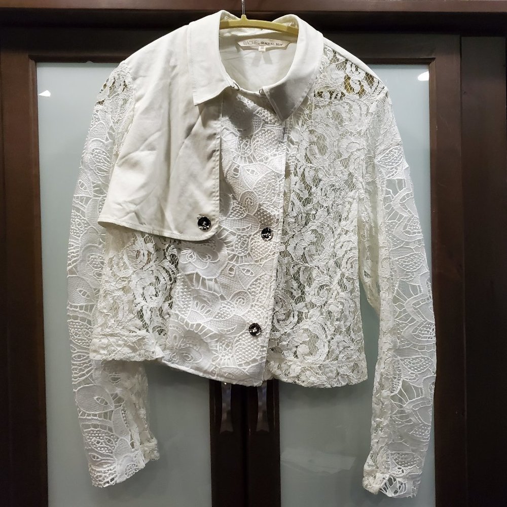 Rachel by Rachel Roy Denim & Lace Jacket